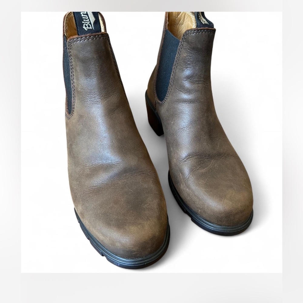 Blundstone Rustic Brown Distressed Leather Chelsea Boots Women Size 7.5 UK 4.5
